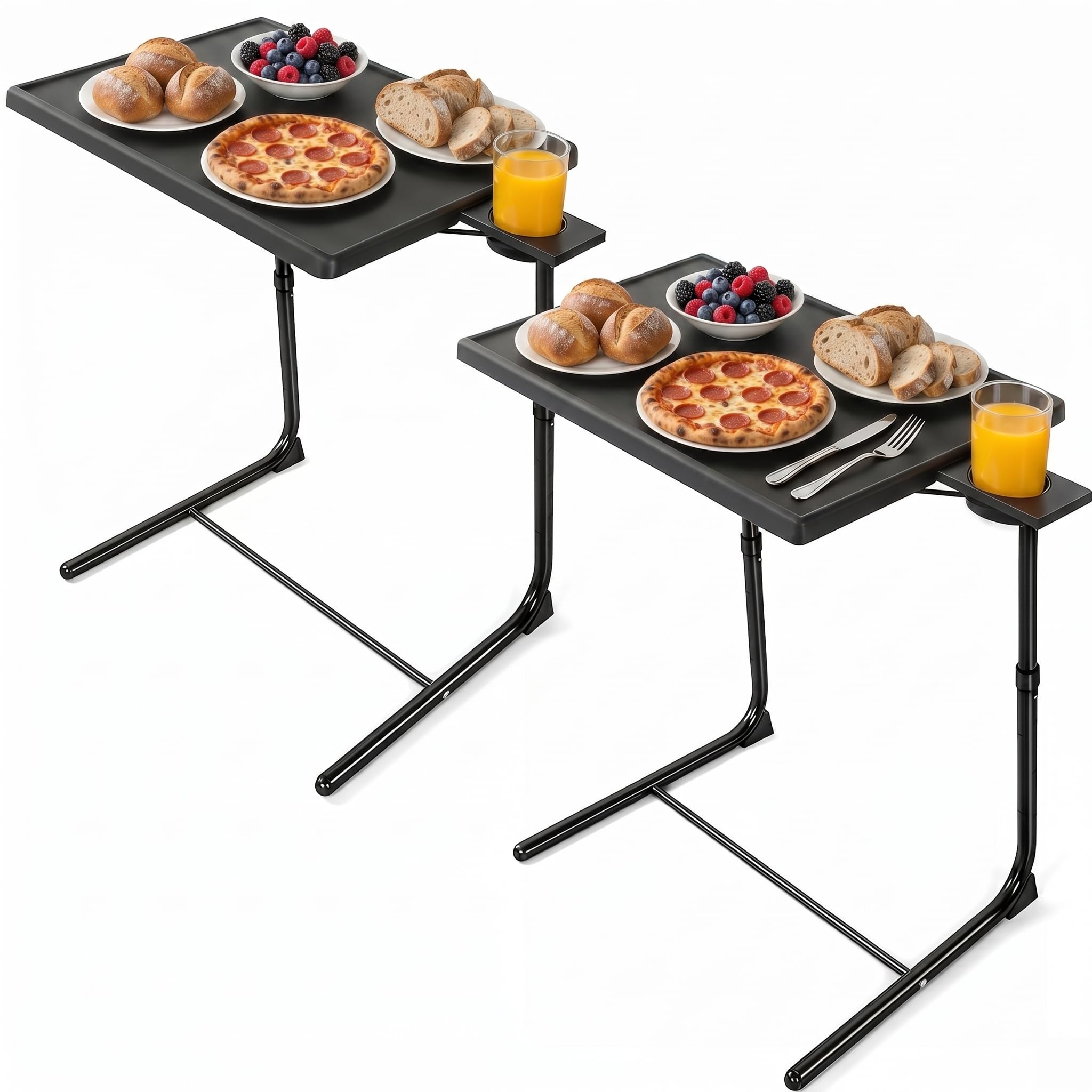 LORYERGO Adjustable TV Tray Tables - Versatile and Stable